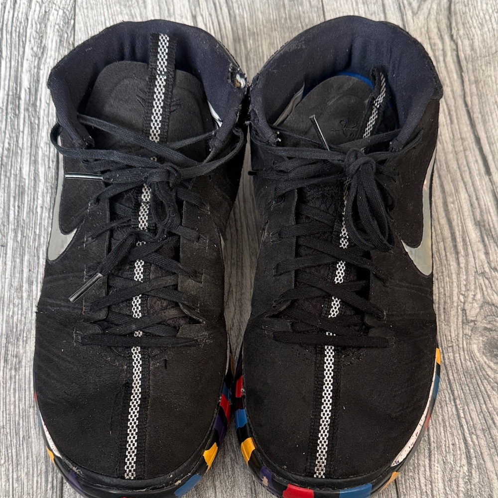 Nike Black Athletic Shoes with Multicolor Accents